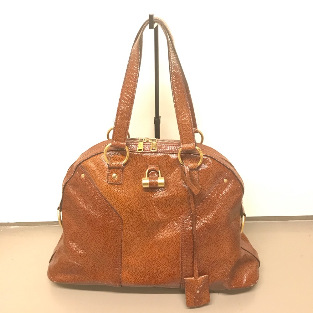 *RARE* Yves Saint Laurent Brown Patent Muse Bag